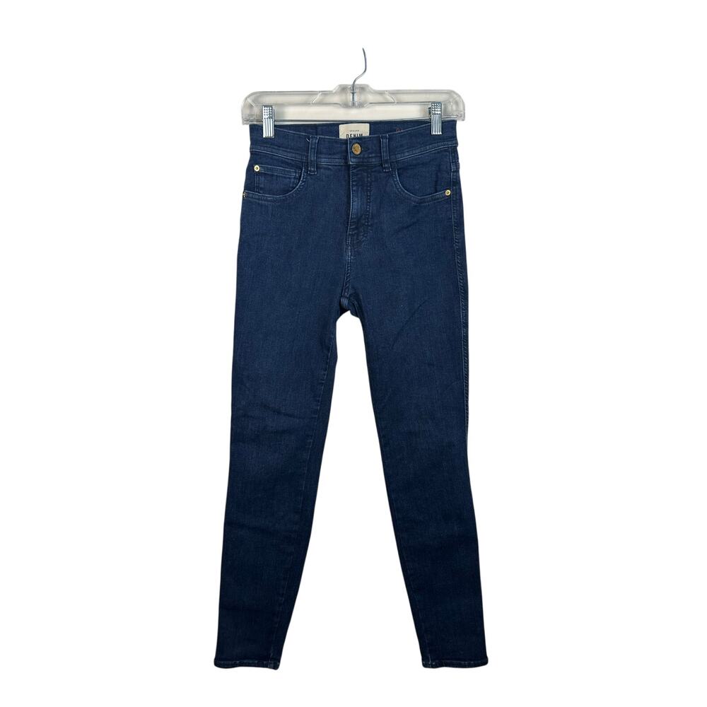 Sezane Skinny Jeans Women 27 Dark Wash Excellent High Rise Classic Denim